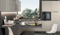 Cucina con penisola moderna rovere chiaro Round 3 a soli 10517 Euro^Arredo3 Hot