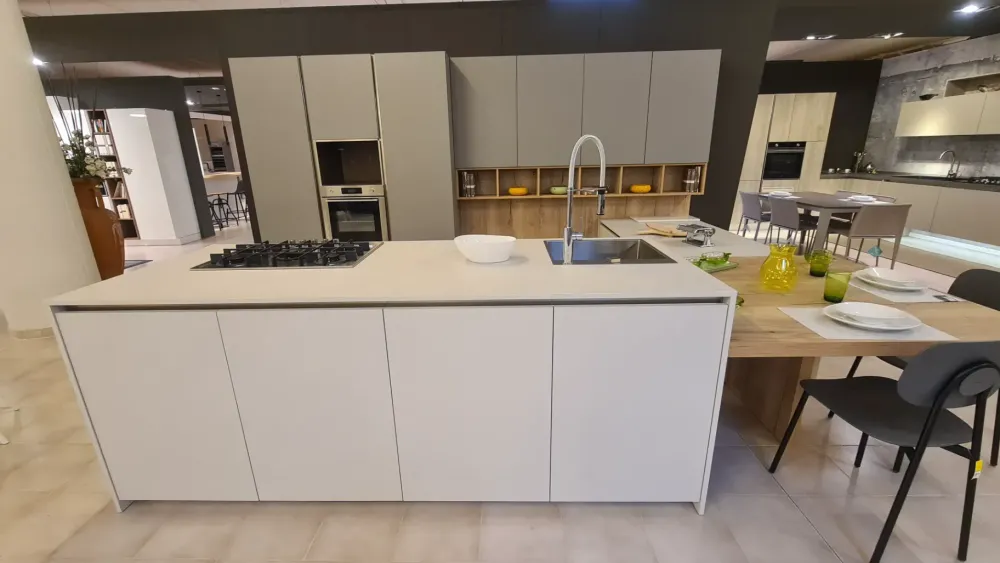 Gentili Group Cucina Cucina time grigio con penisola con un ribasso imperdibile- Cucine Con Penisola|Cucine Moderne