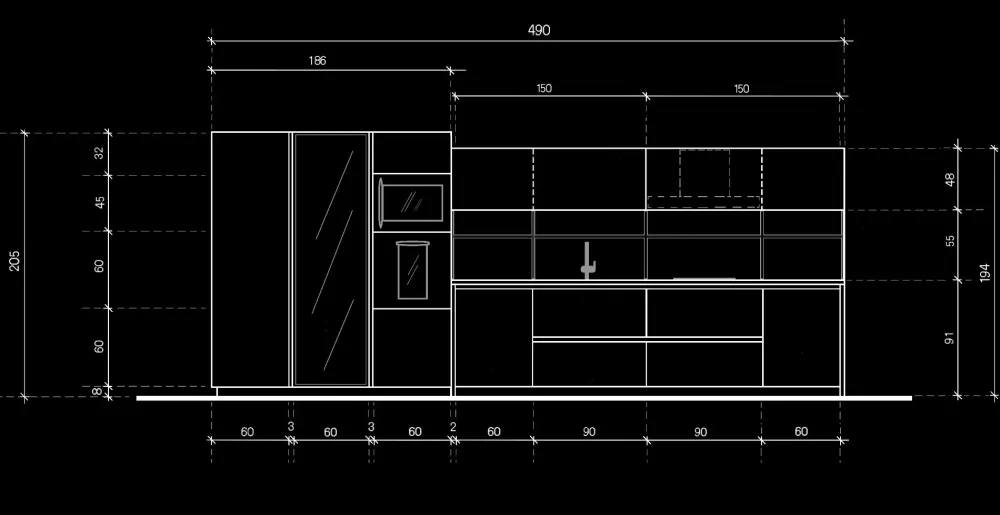 New Cucina D23 di in Offerta Outlet -36% Cucine Lineari|Cucine Design