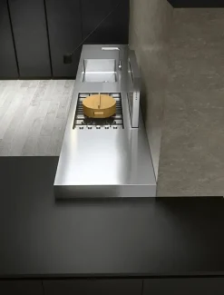 Cucina design con penisola altri colori in laminato opaco Vestimi^Dibiesse Clearance