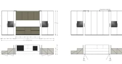 Cucina design lineare tortora in laccata opaco Klab 09 outlet^Diotti.com New