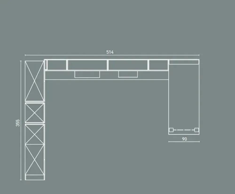 Cucina Domino composizione 01 moderna rovere chiaro con penisola scontata 50%^Prima Cucine
