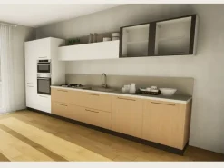Prima Cucine Cucina Domino moderna bianca lineare scontata 32%- Cucine Lineari|Cucine Moderne