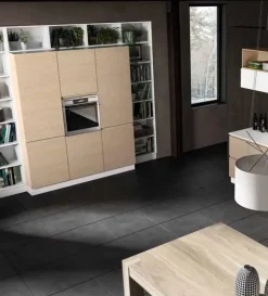 Hot Cucina moderna lineare bianca in laminato materico Zenit 1 Cucine Lineari|Cucine Moderne