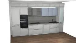 Lube Cucine Cucina Flavour design grigia lineare scontata 43%- Cucine Lineari|Cucine Design
