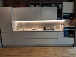 Hot Cucina Frighetto moderna lineare bianca in melaminico Time. Estetica e funzionalità. Cucine Lineari|Cucine Moderne