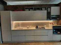 Hot Cucina Frighetto moderna lineare bianca in melaminico Time. Estetica e funzionalità. Cucine Lineari|Cucine Moderne