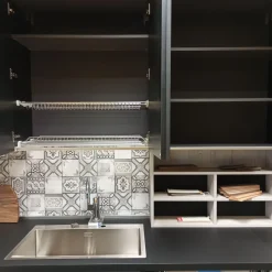 Gicinque Cucina moderna con penisola altri colori in hpl Time- Cucine Con Penisola|Cucine Moderne