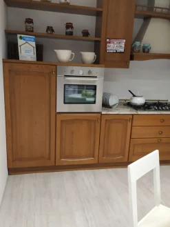 Outlet CUCINA ad angolo Giada castagno SCONTATA Cucine Ad Angolo