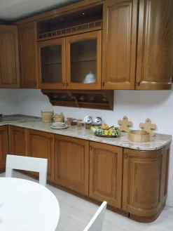 Outlet CUCINA ad angolo Giada castagno SCONTATA Cucine Ad Angolo