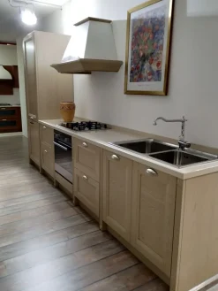 Discount Cucina country lineare magnolia in legno Country Cucine Lineari|Cucine Country