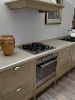 Discount Cucina country lineare magnolia in legno Country Cucine Lineari|Cucine Country