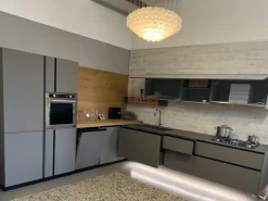 Sale Cucina grigia design ad angolo Linea Cucine Ad Angolo|Cucine Design