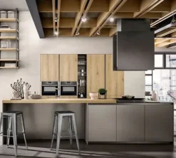 Arredo3 Cucina grigia design con isola Z62 in offerta- Cucine Design|Cucine Ad Isola