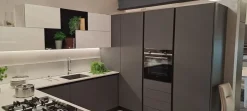 Stosa Cucina grigia design con penisola Alevè a soli 10500 Euro- Cucine Con Penisola|Cucine Design