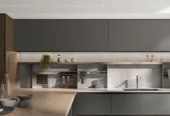 Arredo3 Cucina grigia design con penisola Time- Cucine Con Penisola|Cucine Design