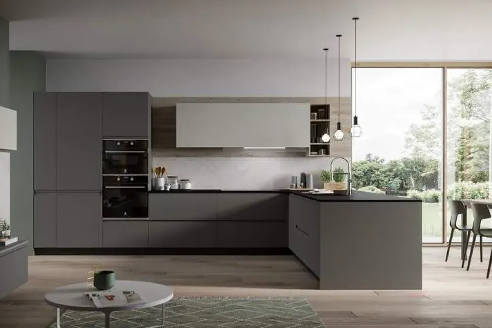 Clearance Cucina grigia design lineare Fly Cucine Lineari|Cucine Design