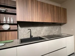 Clearance Cucina grigia design lineare Cucina pet grigio noce cordesco a soli 10800 Euro Cucine Lineari|Cucine Design