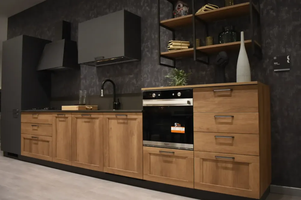 New Cucina grigia industriale lineare Sax Cucine Lineari