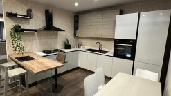 New Cucina grigia moderna con penisola Delizia a soli 7650 Euro Cucine Con Penisola|Cucine Moderne