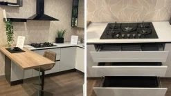New Cucina grigia moderna con penisola Delizia a soli 7650 Euro Cucine Con Penisola|Cucine Moderne