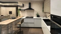 New Cucina grigia moderna con penisola Delizia a soli 7650 Euro Cucine Con Penisola|Cucine Moderne