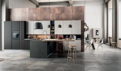 Clearance Cucina grigia moderna con penisola 05 a soli 17557 Euro Cucine Con Penisola|Cucine Moderne