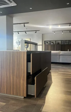 Cucina grigia moderna con isola Sign in Offerta Outlet^Ernestomeda Clearance