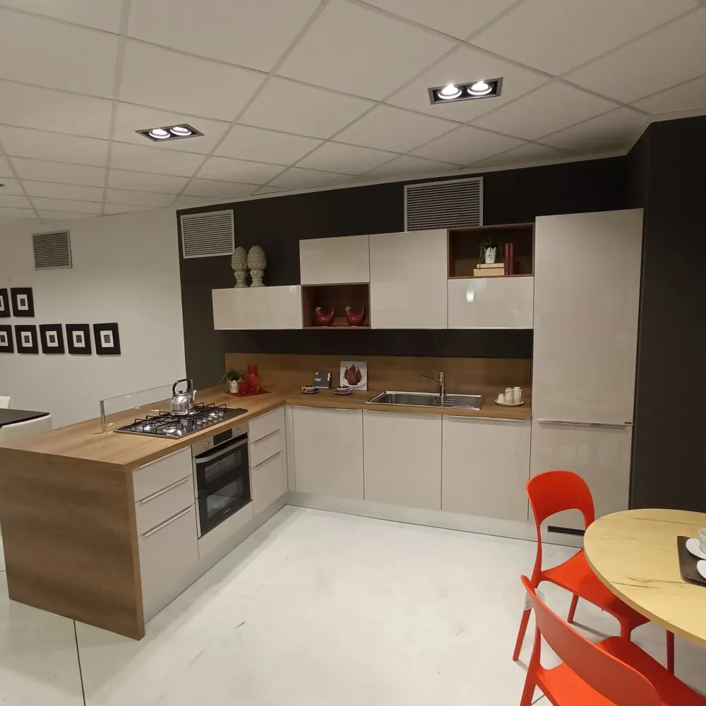 Scavolini Cucina grigia moderna con penisola Urban- Cucine Con Penisola|Cucine Moderne