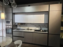 Outlet Cucina grigia moderna lineare Zoe in Offerta Outlet Cucine Lineari|Cucine Moderne