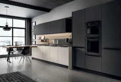 Arredo3 Cucina grigia moderna lineare Ylak a soli 14217 Euro- Cucine Lineari|Cucine Moderne
