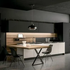 Arredo3 Cucina grigia moderna lineare Ylak a soli 14217 Euro- Cucine Lineari|Cucine Moderne