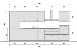 Cucina grigia moderna lineare Lungomare a soli 4050 Euro^Colombini Casa Sale