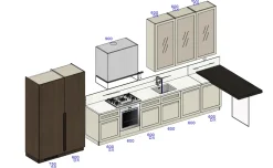 Online Cucina grigia moderna lineare Carattere Cucine Lineari|Cucine Moderne
