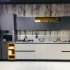 Cucina grigia moderna lineare Plk silicio in offerta^Artigianale Online