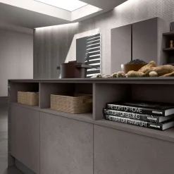 Essebi Cucina grigio design ad isola Nuova stella- Cucine Ad Isola|Cucine Design