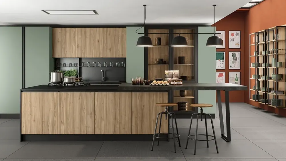 Clearance Cucina grigio design lineare Linea scontata Cucine Lineari|Cucine Design