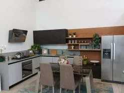 Cucina grigio moderna ad angolo Angolare^Artigianale Clearance