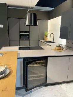 Arredo3 Cucina grigio moderna con penisola Time/kalì- Cucine Con Penisola|Cucine Moderne