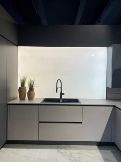 Arredo3 Cucina grigio moderna con penisola Time/kalì- Cucine Con Penisola|Cucine Moderne