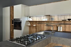 Cucina grigio moderna con penisola Time  Frighetto^Collezione esclusiva