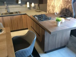 Online Cucina grigio moderna con penisola Noce imperial in Offerta Outlet Cucine Con Penisola|Cucine Moderne
