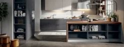 Cucina grigio moderna lineare Genesi^Home Cucine Sale
