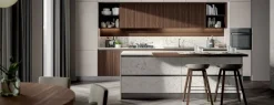 Cucina grigio moderna lineare Genesi^Home Cucine Sale
