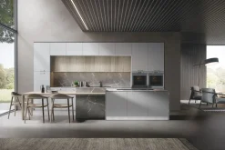 Cucina grigio moderna lineare Genesi^Home Cucine Sale