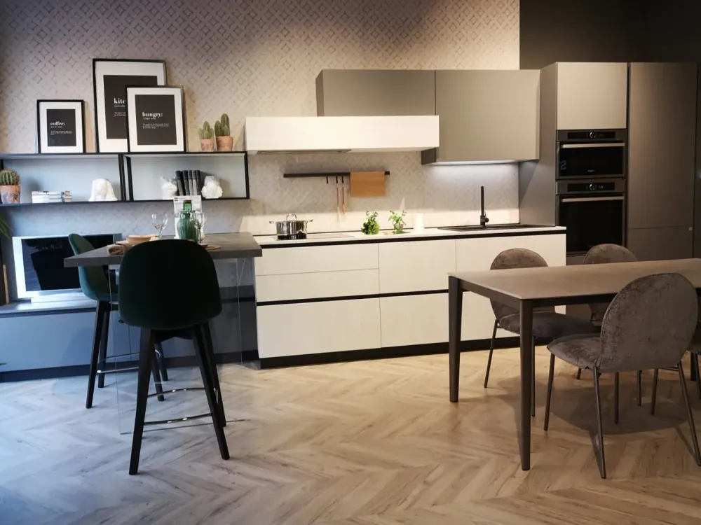 Sale Cucina grigio moderna lineare Metropolis Cucine Lineari|Cucine Moderne