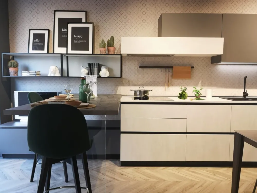 Sale Cucina grigio moderna lineare Metropolis Cucine Lineari|Cucine Moderne
