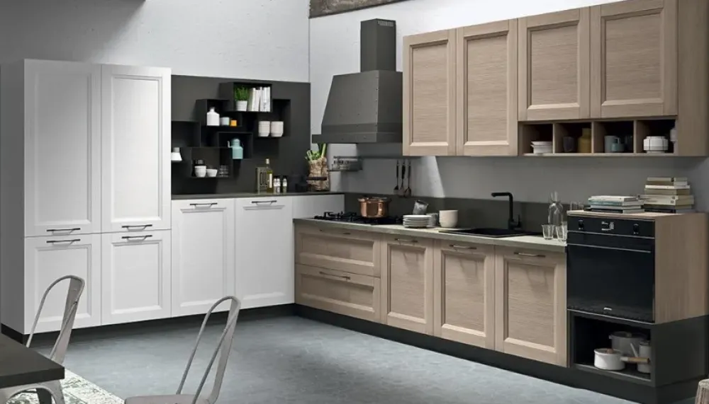 Cucine Store Cucina in legno a PREZZI OUTLET- Cucine Ad Angolo