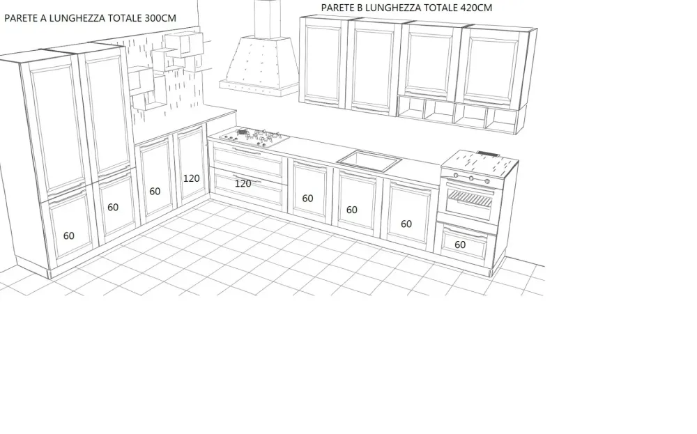 Cucine Store Cucina in legno a PREZZI OUTLET- Cucine Ad Angolo