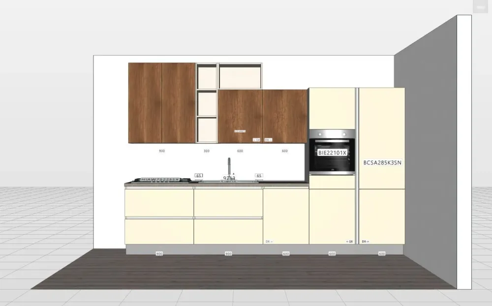 Cucina in nobilitato a PREZZI OUTLET -41%^Mobilificio Bellutti Best